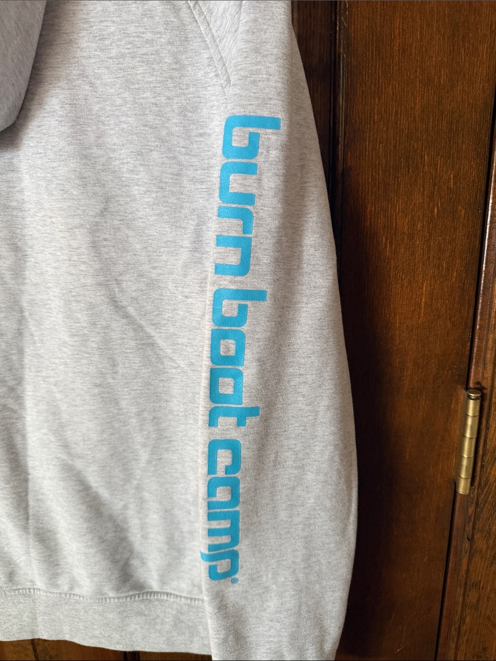 GUC Burn Boot Camp Lululemon Heathered Gray Hoodie with Teal Logo- Size Medium - Picture 2 of 7